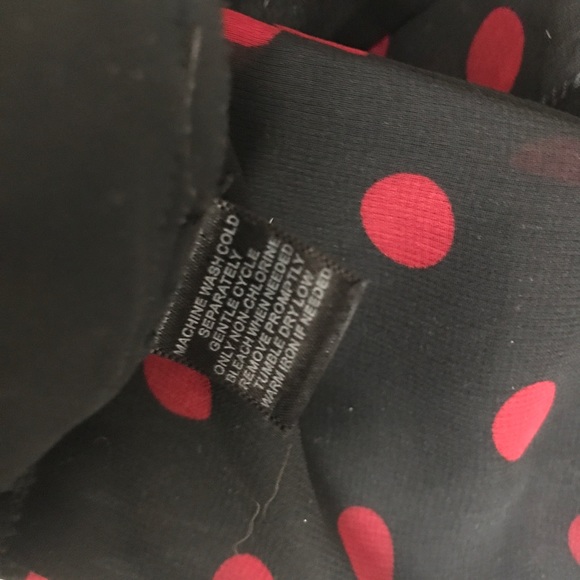 NWOT WHBM Polka Dot Tie Neck Ruffle Top - Picture 7 of 7